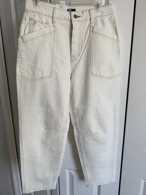 Frye Bone Color Barrel Pants